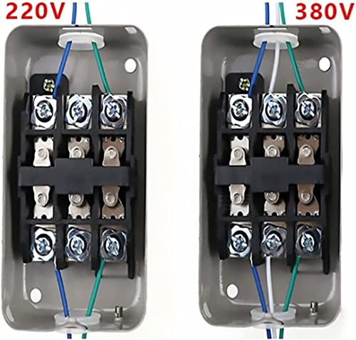 Interrupteur industriel triphasé BS211B pour machines d'atelier et scies - 5