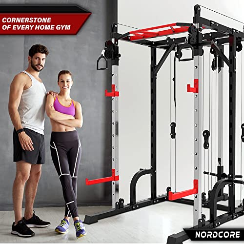 Nordcore Smith Rack – Multifunktional Einstellbare Smith Machine – Multipresse Squat Rack – 110X140X230 cm – Bild 3