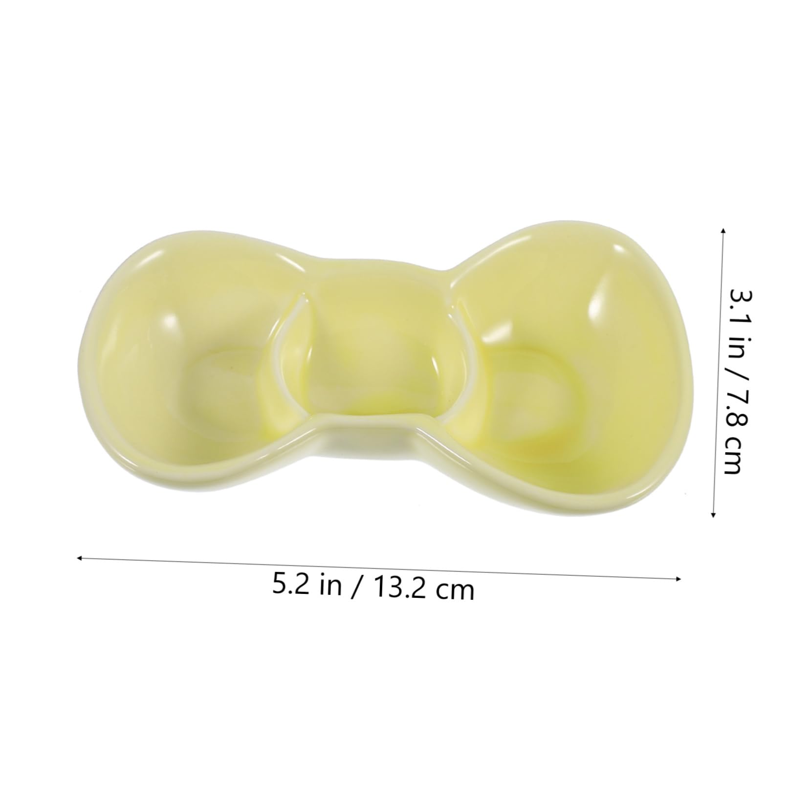 NAMOARLY 1pc Dipping Dish Snacks Flavored Dish Snack Dish Condiment Plate Dishes for Cooking Dipping Sauce Dish Seasoning Plate Saucer Plate Vinegar Dish Appetizer Plate Ceramics Yellow