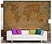 Price comparison product image GREAT ART® Mural  Historical World Map Poster XXL  Wall Picture Decoration Globe Antique Vintage World Map Used Atlas Map Old School Wallpaper Photoposter Mural Decor (82.7 x 55 Inch / 210 x 140 cm)