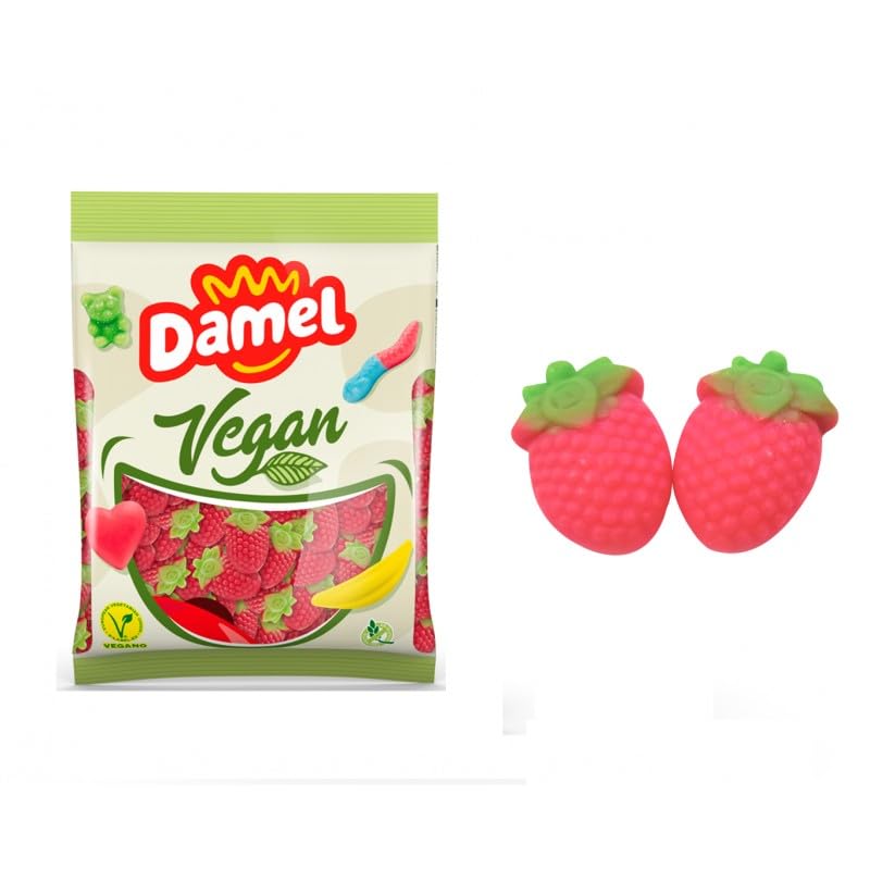 Golosinas Veganas Sin Gelatina - Formatos 110 g y 1 kg - 100% Vegano (Fresas 1kg)