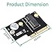 Sintech NGFF M.2 (Key-A+E/Key-E) to Half-Size Mini PCI-E Express Card,Compatible with Intel AX201 AX200 9260 8265 8260 7260 Card