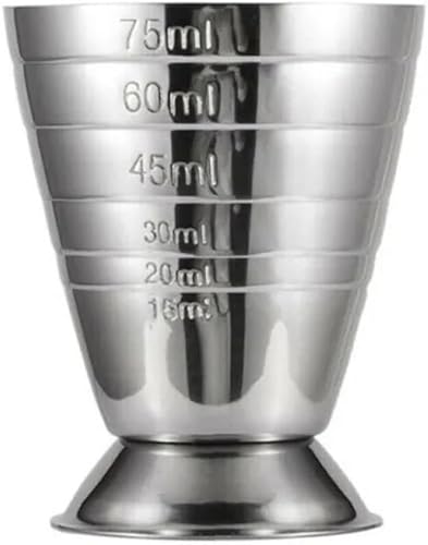 Taza medida de acero inoxidable de 152.5 fl oz, barra de herramientas de cóctel, bebidas mixtas, tazas de bar, taza de bar para el hogar, acabado