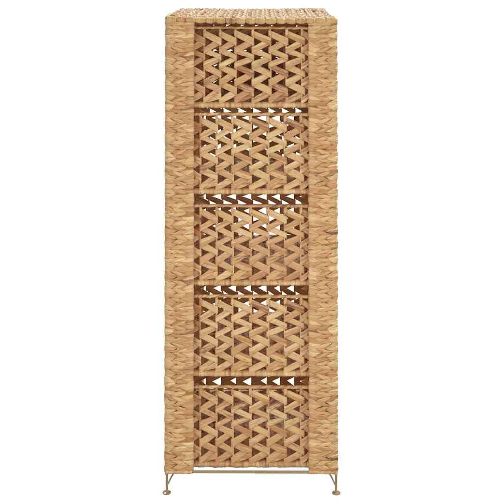 Wasserhyazinthe Lagereinheit mit 6 Körben, 47x37x100 cm, Braun, Metallgestell, für Küche & Wohnzimmer, vielseitiger Aufbewahrungsschrank