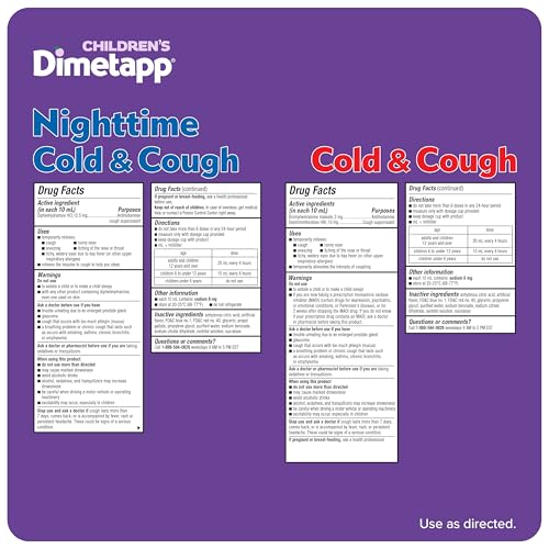 Image of Dimetapp Children's Cold & Cough Value Pack, Antihistamine, Cough Suppressant, Grape Flavor, (2) 4 Oz Bottles - Packaging May Vary. (Pack of 2)
