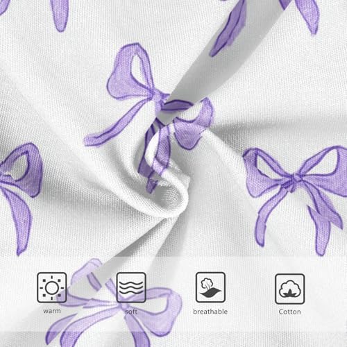 Wusikd Purple Bow Girls' Underwear Cotton Girls Briefs Soft Toddler Underwear 2T3