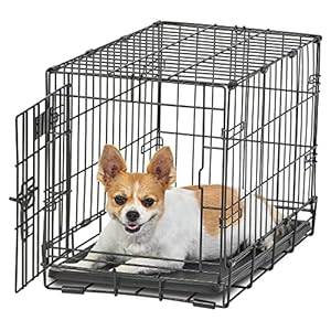MidWest Homes for Pets Dog Crate | Newly Enhanced Life Stages XS Folding Metal Divider Panel, Floor Protecting Feet, Leak-Proof Pn 23L x 13.63W 16H inches, Breed.