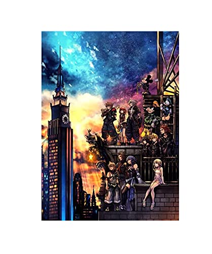 JCYMC Jigsaw Puzzle 1000 Piezas Puzzle Kingdom Hearts Games Anime Cartoon Movie Art Adultos Juegos...