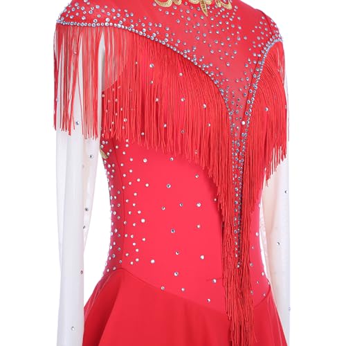 VVieer Collant de ginástica rítmica para competição profissional de patinação artística saia esporti