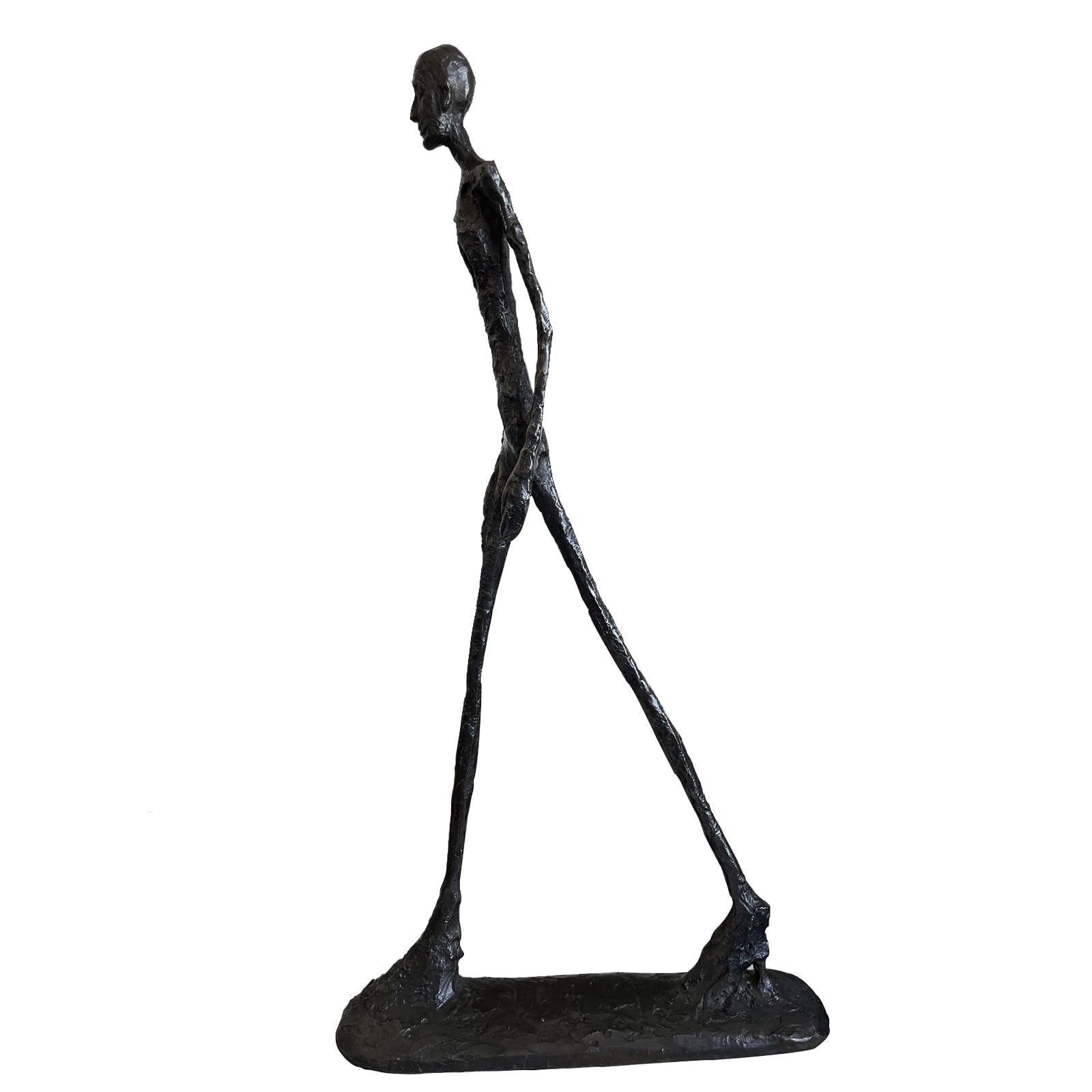 Giacometti Skulptur Bronze, Der Schreitende Mann Bronze Figur, Abstrakte Moderne Kunst Statue, Zeitgenössische Dekoration Handgefertigt,Mann,60CM
