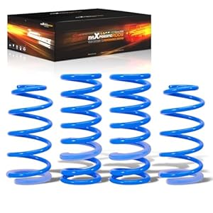 maXpeedingrods Lowering Springs for Ford Mustang Coupe 1979-2004, SAE 9254 High Tensile 1.75″ Lowering Coil Springs, Blue