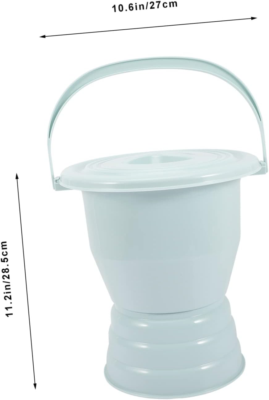 ORFOFE Ergonomic Handle Design Thickened Disabled Chamber Pot Plastic Urinal Sealed Lid for Easy Use