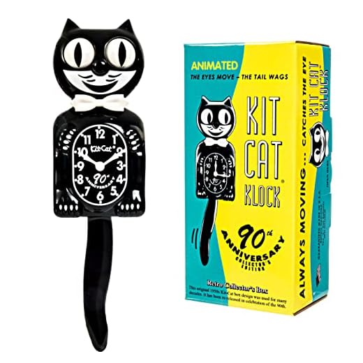 KIT CAT Klock Official 90th Anniversary Black with 1950s Collectors Box