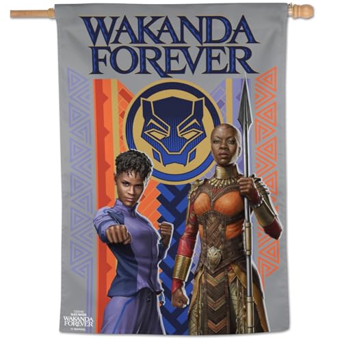 Drapeau vertical Marvel Black Panther WinCraft pour décoration extérieure 71x101 cm