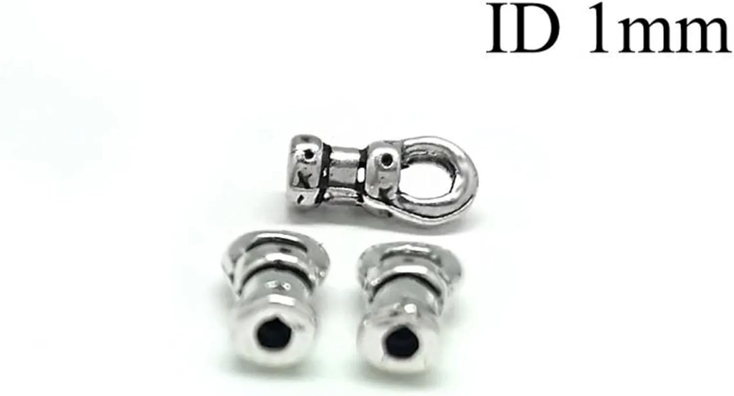 Sterling Silver Crimp End Cap with Loop - 1mm Inside Diameter - Secure Closure for Delicate Jewelry