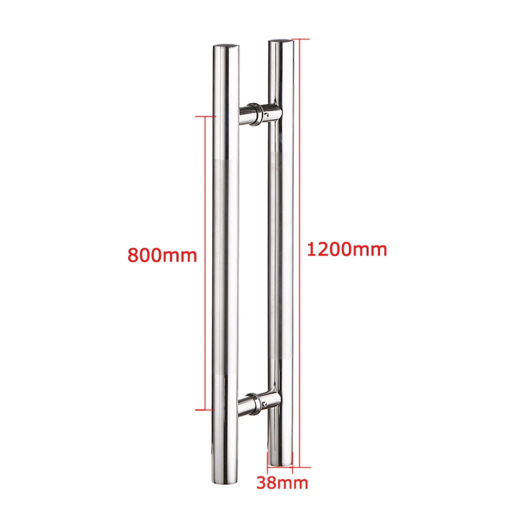 Maniglia per Porta Scorrevole per Porta del Fienile Maniglia per Porta in Vetro, Maniglia per Porta Push-Pull Commerciale in Acciaio Inossidabile Spazzolato/Maniglia per Porta in Legno, 6 Di