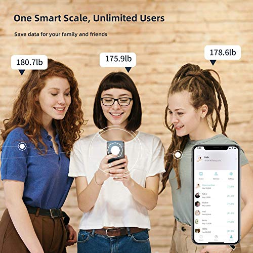 Scales for Body Weight, Bveiugn Digital Bathroom Wireless Fat Smart BMI Body Composition Analyzer Health Monitor Sync 13 Data with Other Fitness Apps