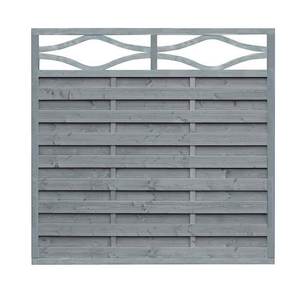 VERONA Sichtschutzzaun Gartenzaun Dichtzaun Holz Grau 179x179 cm Werth-Holz