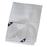 Tamaño: 3 x 4 m MYPURECORE - Funda de lona transparente de 100 g/m², 3 x 4 m, lámina de lona para caravana, jardín, coche, uso doméstico, lona protectora para rayos UV, polvo, lluvia, nieve, set de MYPURECORE