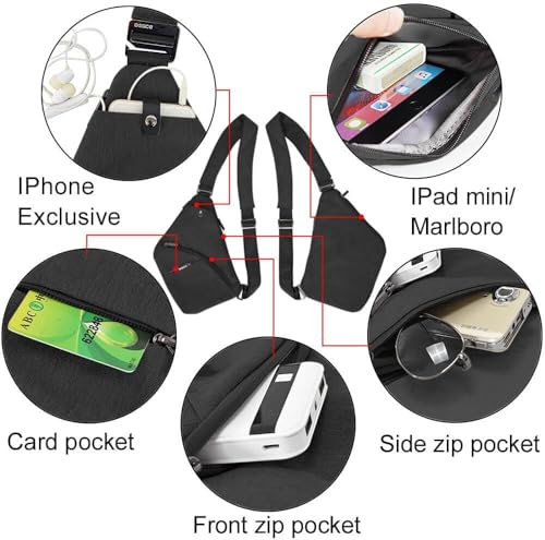 image for OSOCE Sling Bag for Men, Crossbody Bag Men Mens Sling Bag Shoulder Bag