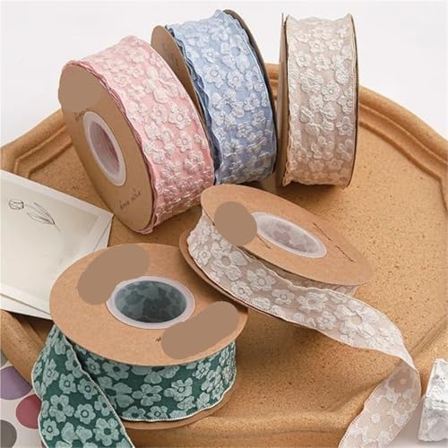 Cinta para ramo con camelia en relieve para decorar bodas y DIY 2