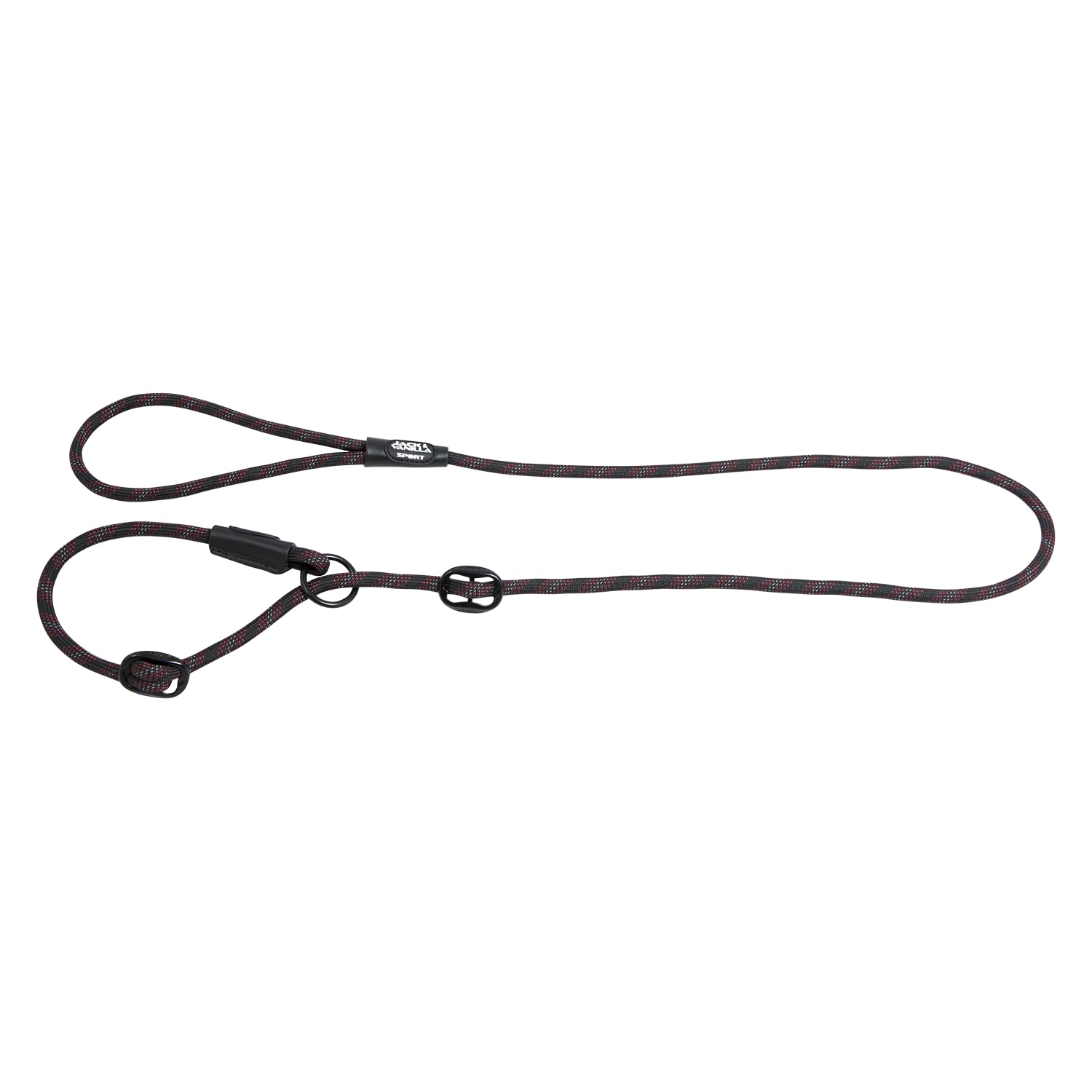 Jack and Vanilla, Luminous Dots Dog Choke Lead, Strap with Bright Spots, High Visibility for Walking Outings, Black