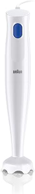 Braun MINIPIMER MQ10.000P MultiQuick1 5 ANNI DI ASSISTENZA, Frullatore ad immersione leggero, Sistema EasyTwist per cambiare facilmente accessorio, Tecnologia Splash niente schizzi, Bianco