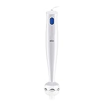 Braun MINIPIMER MQ10.000P MultiQuick1 5 ANNI DI ASSISTENZA, Frullatore ad immersione leggero, Sistema EasyTwist per cambiare facilmente accessorio, Tecnologia Splash niente schizzi, Bianco