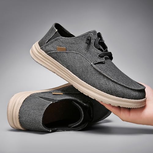 Men's Loafers Slip-On Canvas Sneakers Walking Boat Shoes Fashion Classcial Casual Round Toe Comfortable Vintage Flat Shoes for Driving Outdoor3