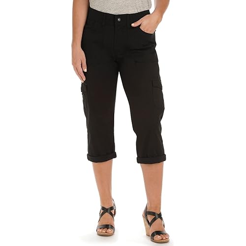 Lee Women's Relaxed Fit Austyn Knit Waist Cargo Capri Pant