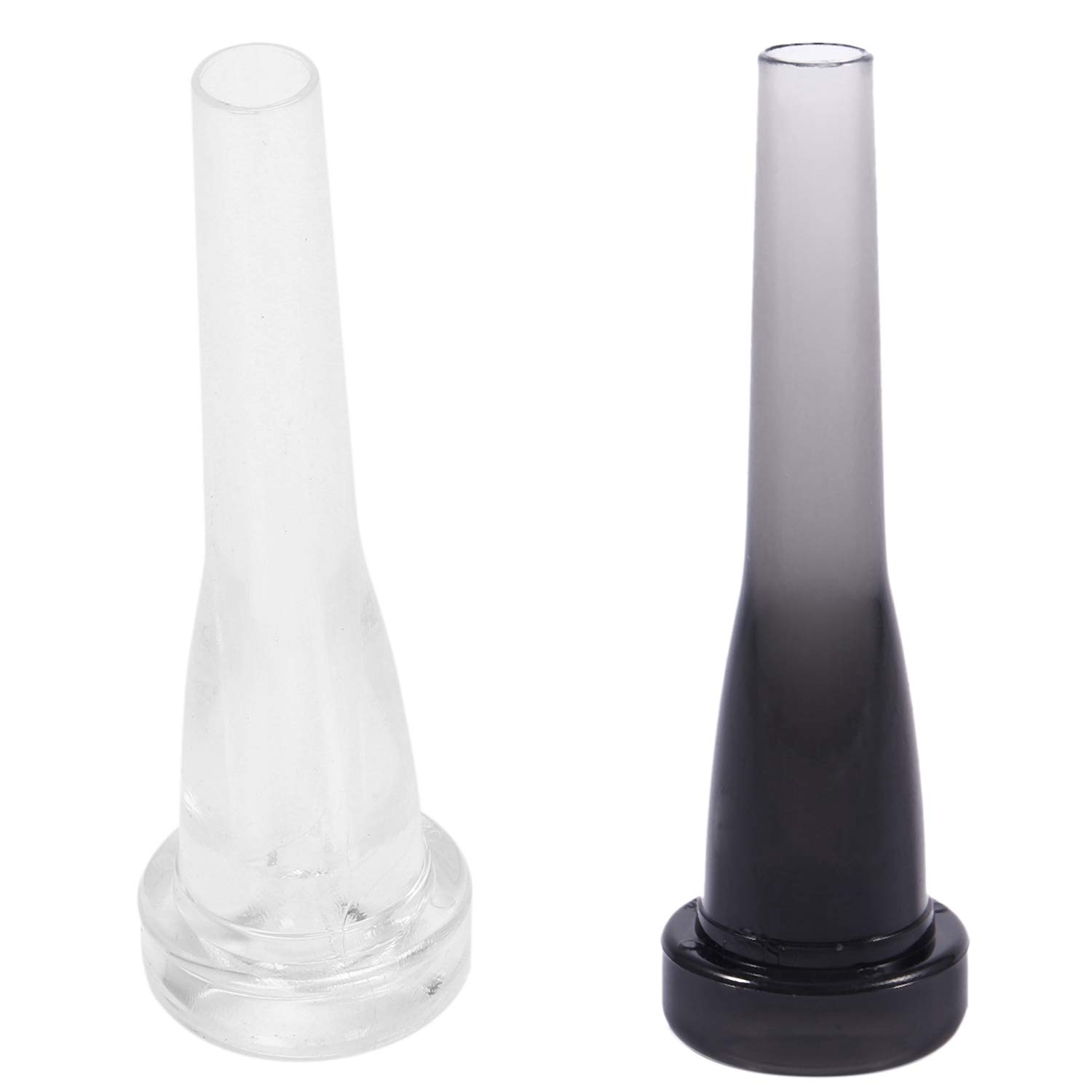 2x ABS Trumpet Mouthpiece 3C Size for Beginner Musical Trumpet Accessories or Finger Exerciser White Black