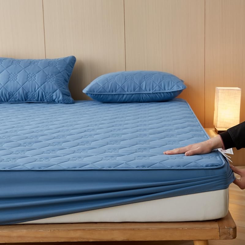 Amazon｜songlibin 防水ボックスシーツ クイーン 防水シーツ