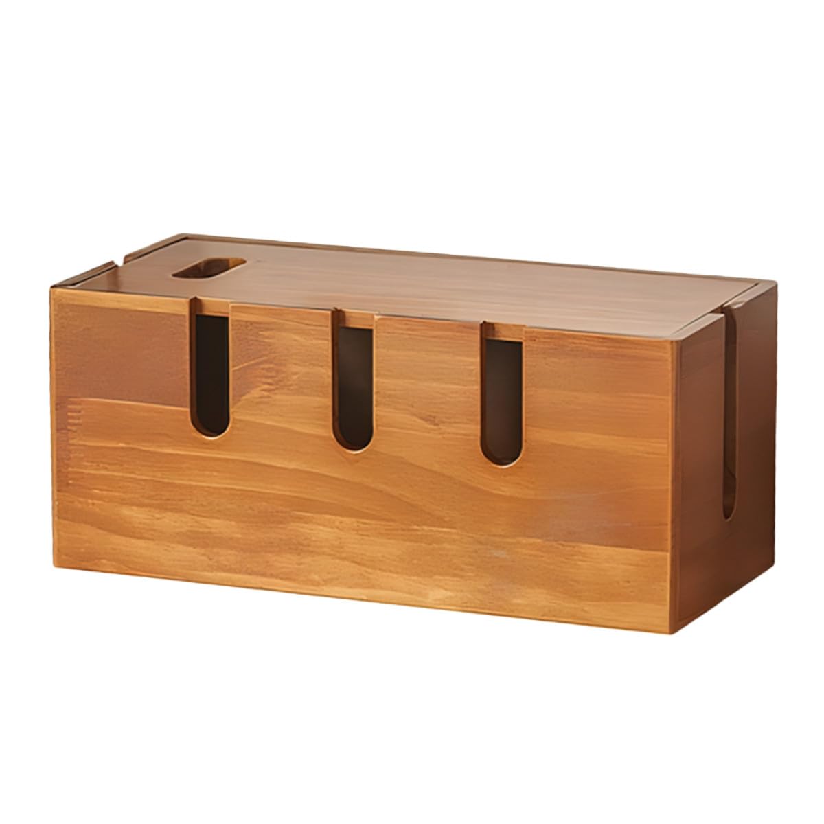 Kabelbox Holz aus Massivem Holz mit Robuster Konstruktion zur Effektiven Kabelaufbewahrung und Organisation im Büro und Zuhause