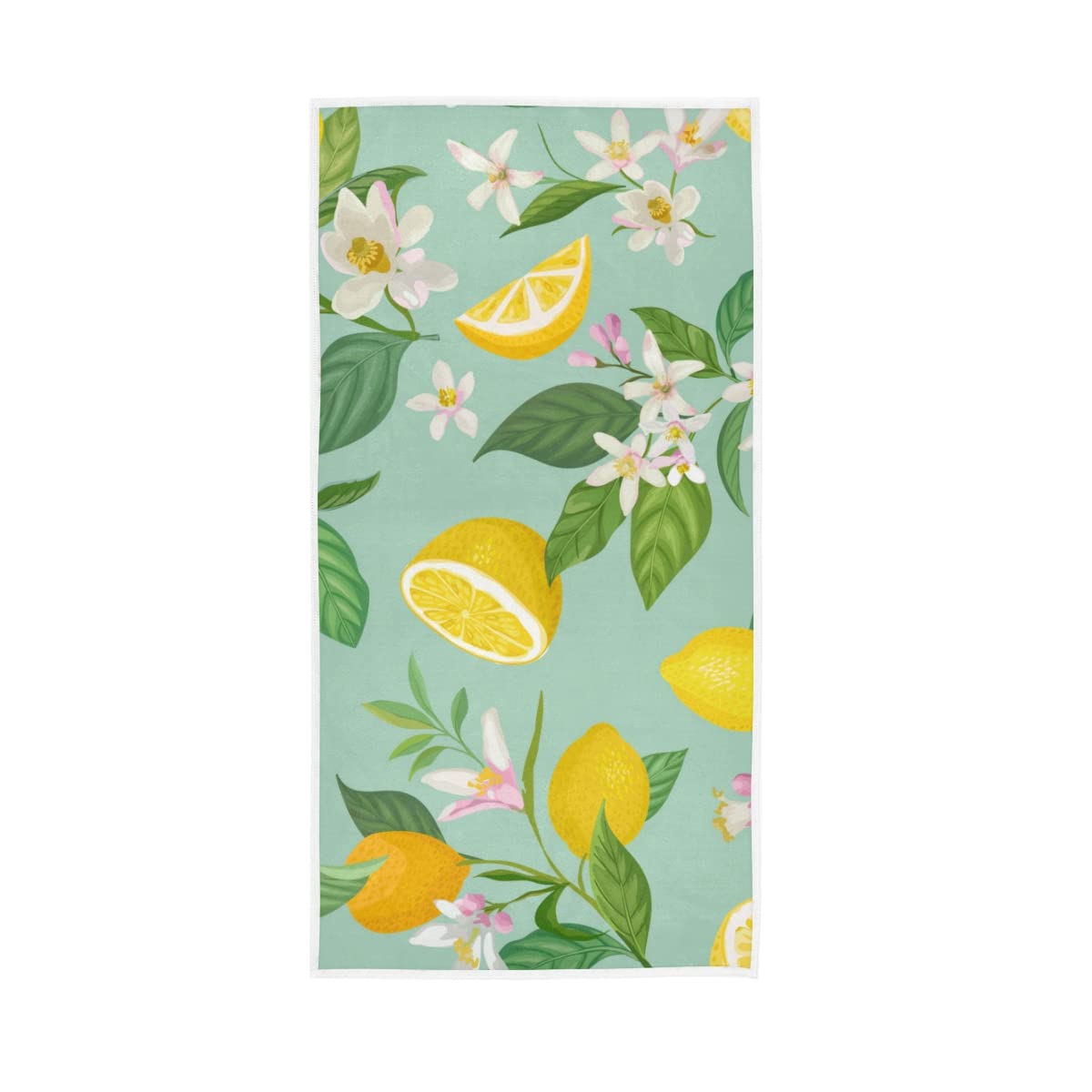 LSRCPD Tropic Fruits Lemon Soft Bath Towel Large Hand Towels Multipurpose for Bathroom Hotel Gym Spa 30"x15"