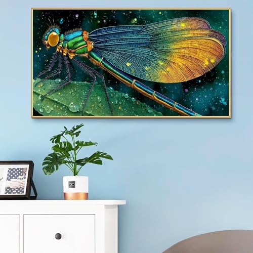 Diamond Painting Libellule 100x200cm, Kit Complet 5D DIY Grand Format