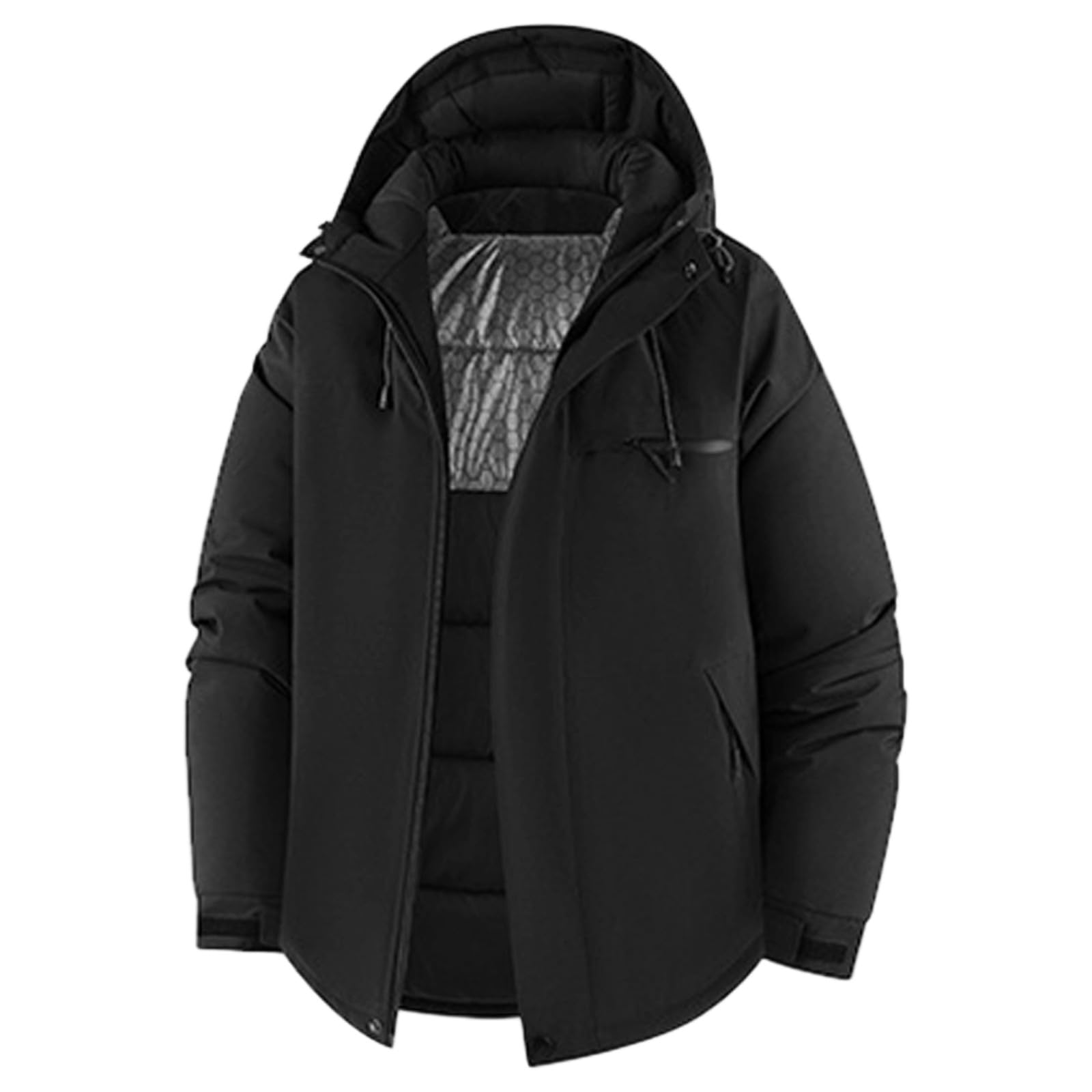 Chaqueta impermeable contra el viento y frío abrigo de forro polar pesado cómodo en XXXXXL 6