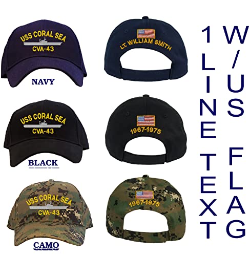 Gorra personalizada USS Coral Sea CVA-43 bordada miniatura 5