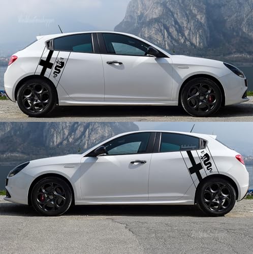  2 Grafiche Adesive Laterali Posteriori Worldcustom compatibili con Alfa Romeo Giulietta