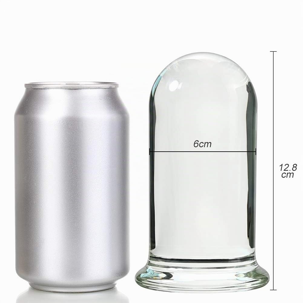 Roluck Consolador de Cristal Buttplug Trainer, Estimulador del Punto G, Roluck Consoladores Anales de Cristal para Mujeres y Hombres Juguetes Sexuales Anal