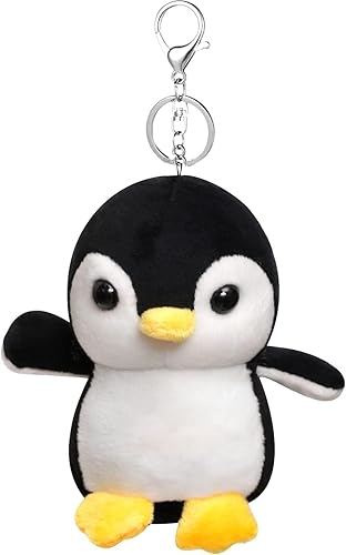 Miniatura 1 de Anboor Pequeños animales de peluche de pingüino de 4.3 pulgadas, juguete de peluche con llavero, premio, bolsas de regalo, mochilas, recuerdos de