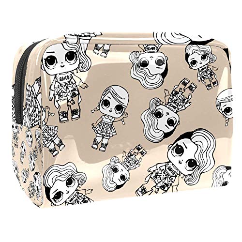 Preisvergleich Produktbild Make-up-Kosmetiktasche, multifunktional, Reise-Kulturbeutel, Organizer für Frauen, handgezeichnet, cooles Mädchen