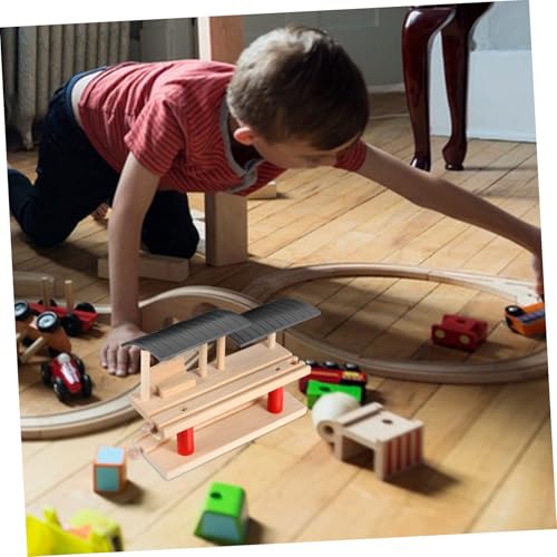 Quai de gare en bois double-deck SOIMISS beige, cadeau idéal pour circuit train - 7