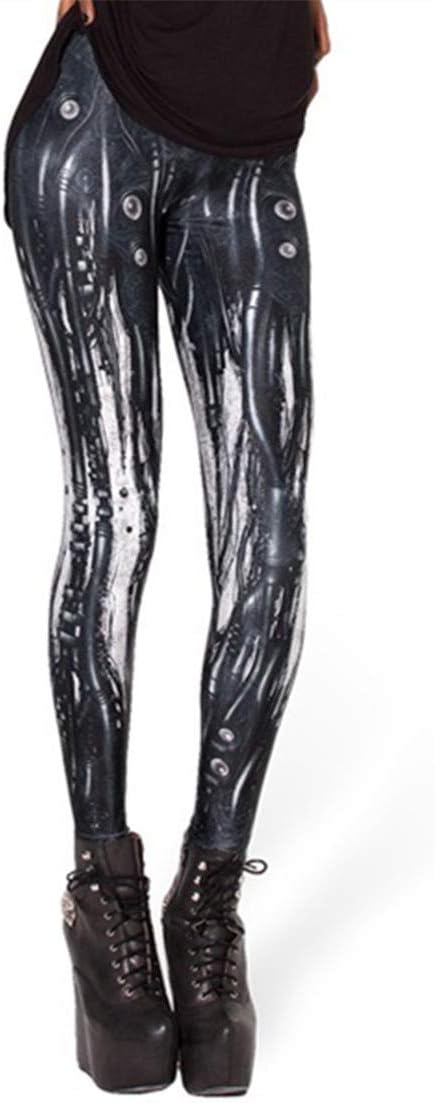 Abyelike Women's Digital Print Cosmic Galaxy Stretch Leggings Tights