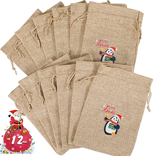 Qpout 12pezzi Sacchetti Regalo di Natale