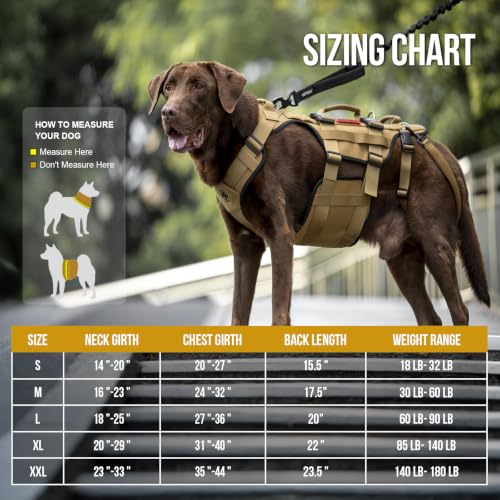 Image of OneTigris Dog Lift Harness for Large Dogs, Dog Hip Support Brace, Full Body Lifter with Handles Invictus Multifunctional Mobility Assistance Vest for Back Legs (Brown, M)