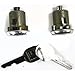 Evan-Fischer Door Lock Cylinder compatible with Pontiac Delta 88 65-91 Chrome Set of 2 Keys Included