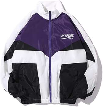 Retro Colorblocked Track Jacket Windbreaker Jacket Athletic