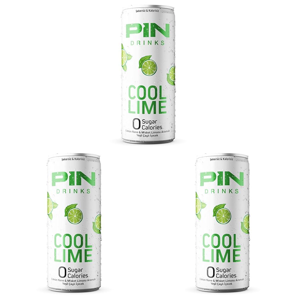 PIN Cool Lime Soğuk Bitki Çayı Teneke 250 ml 3lü paket