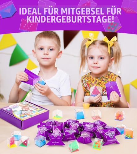 Gontence 16 Stück Geduldspiele für Kinder mit 16 lila Beutel - Knobelspiel | Mini Spiele für Kinder & Erwachsene… – Ansicht 2