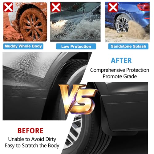 Image of Ruiya 2026 Palisade Mud Flaps Splash Guards for 2026 Hyundai Palisade Accessories No Drilling Fenders Front & Rear Fender Liner Compatible with 2026 Hyundai Palisade SE /SEL /Limited(4PCS)